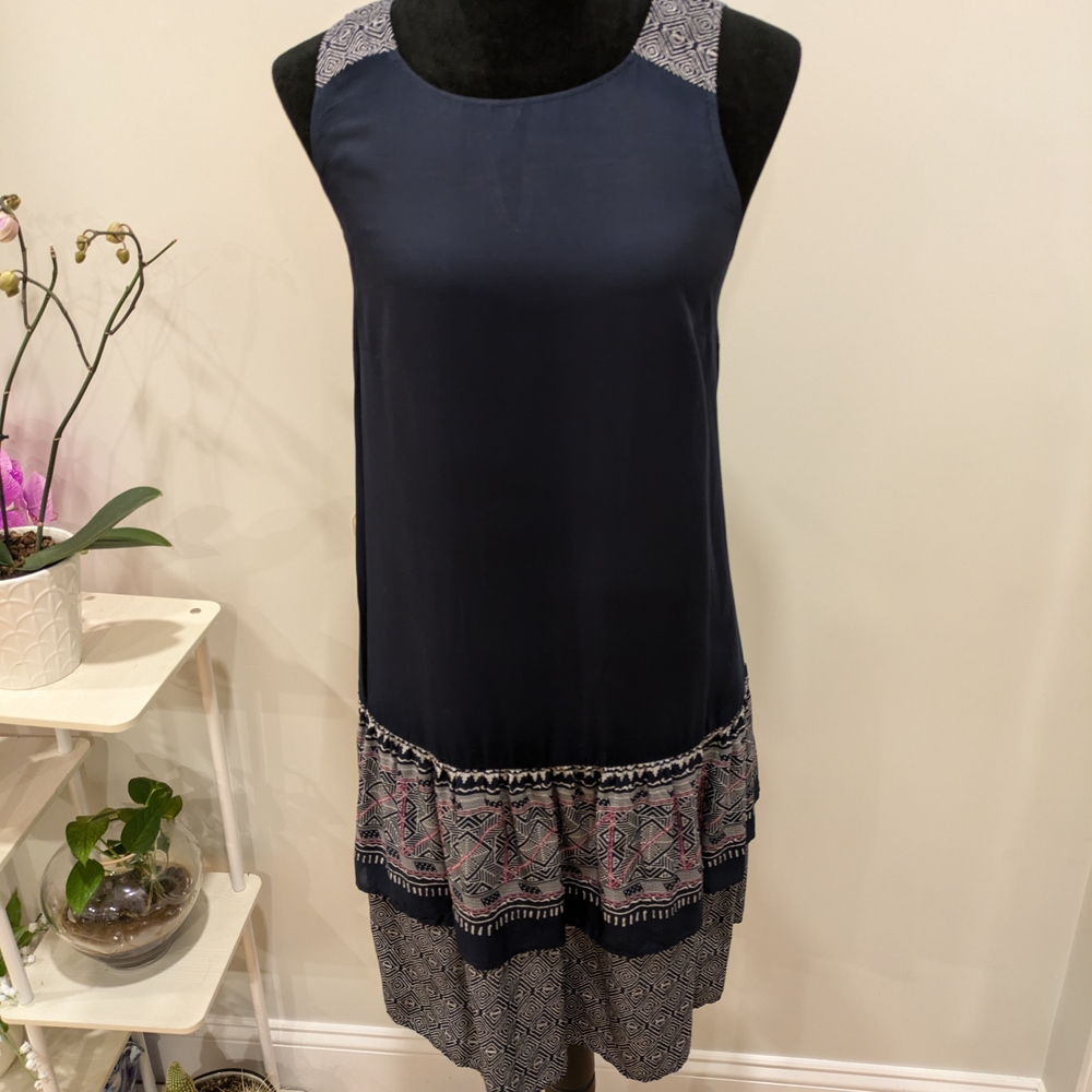 Loft Fashion Multicolor Ruffled Tiered Midi Dress Size Medium
